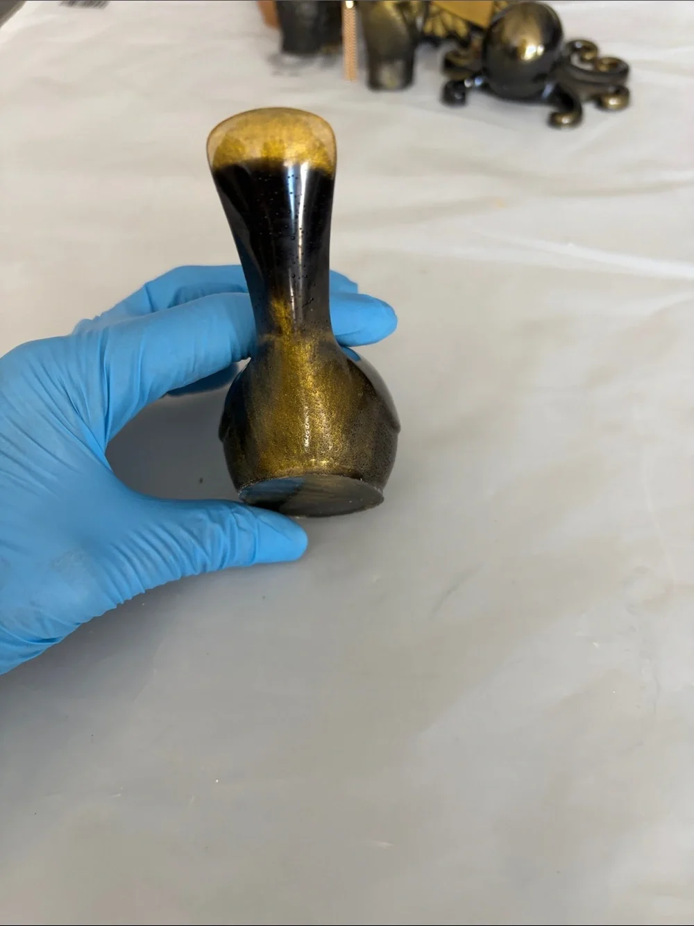 Decorative Bird Figurine - Black and Gold Finish